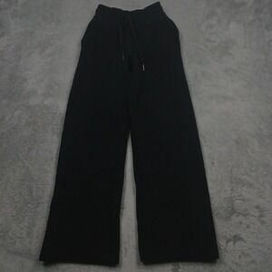 Lululemon Pants Womens XXXS Black Scuba Mid Rise Wide Leg Drawstring